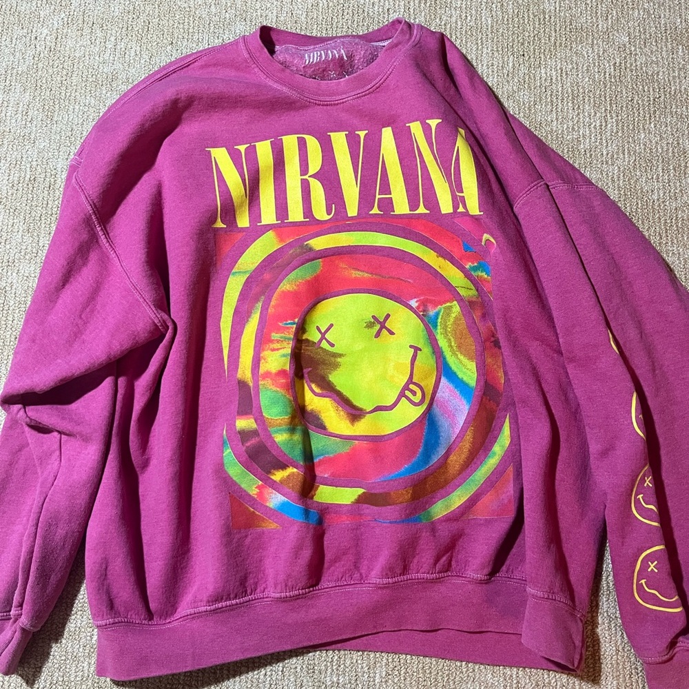 Pink NIRVANA crewneck